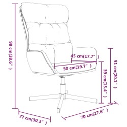 vidaXL Poltrona Relax con Poggiapiedi Grigio Antracite in Similpelle