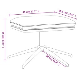 vidaXL Poltrona Relax con Poggiapiedi Grigio Scuro in Microfibra