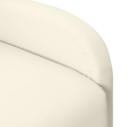 vidaXL Poltrona Wing Back Elettrica Reclinabile Crema in Similpelle