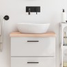 vidaXL Piano Bagno 60x30x4 cm in Legno Massello Non Trattato