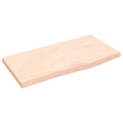 vidaXL Piano Bagno 60x30x4 cm in Legno Massello Non Trattato