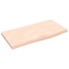 vidaXL Piano Bagno 60x30x4 cm in Legno Massello Non Trattato