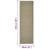 vidaXL Tappeto in Sisal per Tiragraffi Tortora 80x250 cm