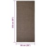 vidaXL Tappeto in Sisal per Tiragraffi Marrone 66x150 cm