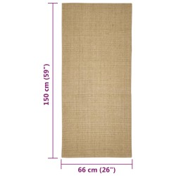 vidaXL Tappeto in Sisal per Tiragraffi 66x150 cm