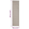 vidaXL Tappeto in Sisal per Tiragraffi Sabbia 80x300 cm