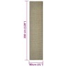 vidaXL Tappeto in Sisal per Tiragraffi Tortora 80x350 cm