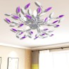 vidaXL Lampada da Soffitto Bianco e Viola in Cristalli Acrilici 5 E14