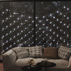 vidaXL Luci di Natale Rete Bianco Freddo 4x4m 544 LED Interni Esterni