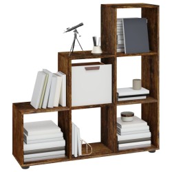 vidaXL Libreria a Scala Rovere Fumo 107 cm in Legno Ingegnerizzato