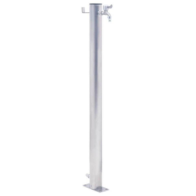 vidaXL Colonna d'Acqua da Giardino 80 cm Acciaio Inox Rotonda