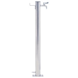 vidaXL Colonna d'Acqua da Giardino 80 cm Acciaio Inox Rotonda