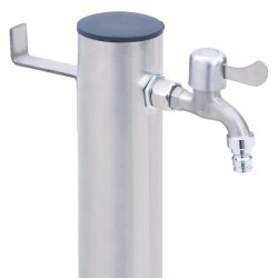 vidaXL Colonna d'Acqua da Giardino 80 cm Acciaio Inox Rotonda