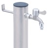 vidaXL Colonna d'Acqua da Giardino 80 cm Acciaio Inox Rotonda