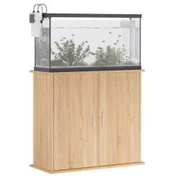 vidaXL Supporto Acquario 81x36x73cm in Legno ingegnerizzato Rovere Sonoma