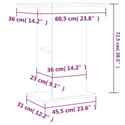 vidaXL Supporto per Acquario 60,5x36x72,5 cm Multistrato Grigio Sonoma