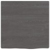 vidaXL Piano Bagno Grigio Scuro 40x40x2 cm Legno Massello Trattato