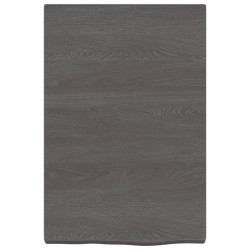 vidaXL Piano Bagno Grigio Scuro 40x60x4 cm Legno Massello Trattato