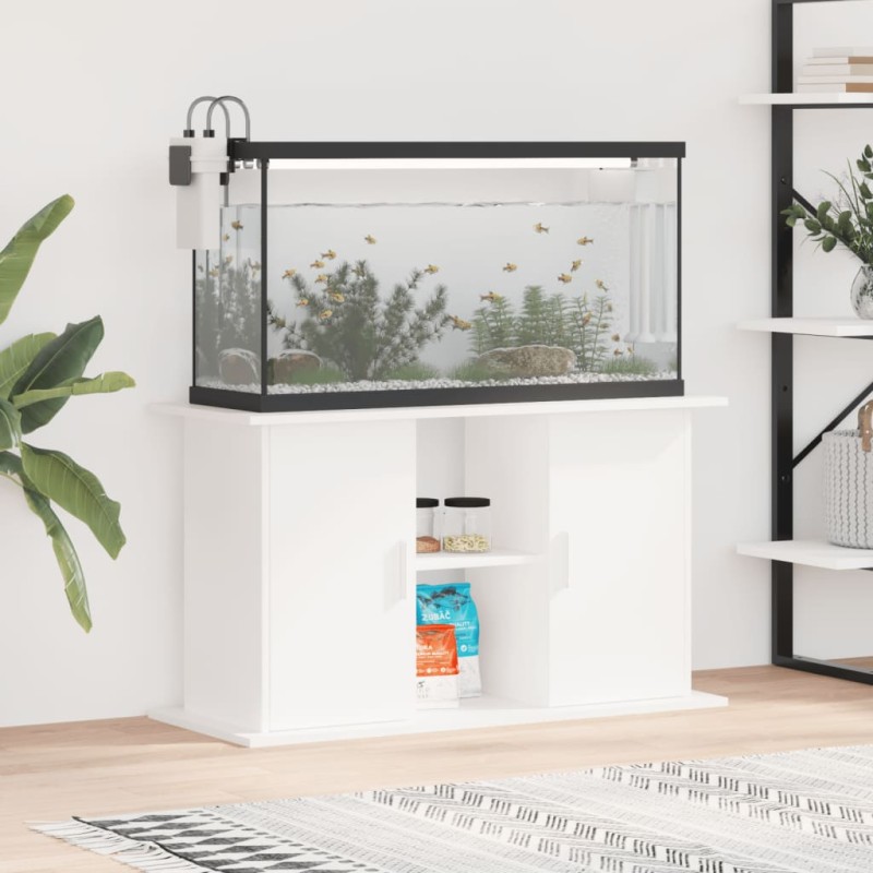 vidaXL Supporto per Acquario 101x41x58 cm in Legno ingegnerizzato Bianco