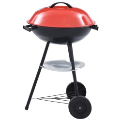 vidaXL Barbecue a Carbone Kettle Portatile XXL con Ruote 44 cm