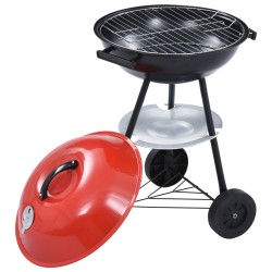 vidaXL Barbecue a Carbone Kettle Portatile XXL con Ruote 44 cm