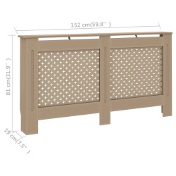 vidaXL Copertura per Radiatore 152x19x81 cm in MDF