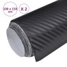 vidaXL Pellicole per Auto 2 pz Nero 100x150 cm