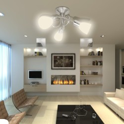 Lampada da Soffitto con Diffusori in Vetro per 3 lampadine E14