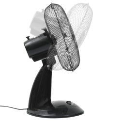 vidaXL Ventilatore da Tavolo a 3 Velocità 30 cm 40 W Nero