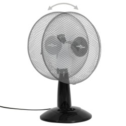 vidaXL Ventilatore da Tavolo a 3 Velocità 30 cm 40 W Nero