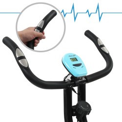 vidaXL Cyclette Magnetica X-Bike con Misurazione del Polso Nero e Blu