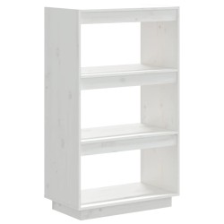 vidaXL Libreria/Divisorio Bianco 60x35x103cm in Legno Massello di Pino