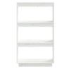 vidaXL Libreria/Divisorio Bianco 60x35x103cm in Legno Massello di Pino