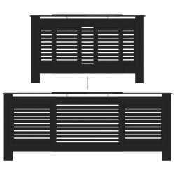 vidaXL Copertura per Radiatore Nera in MDF 205 cm