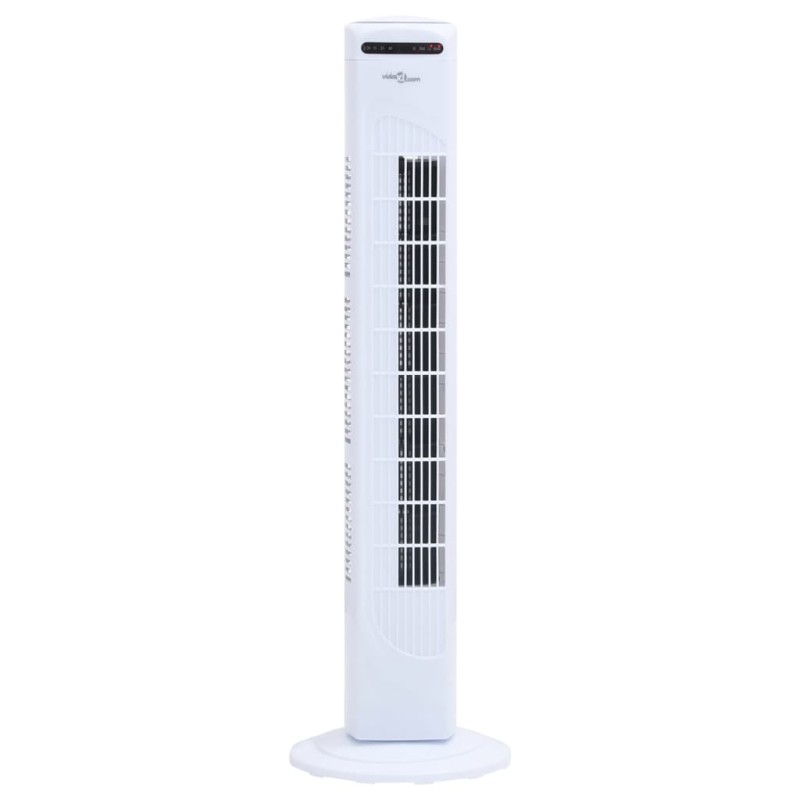 vidaXL Ventilatore a Torre con Telecomando e Timer Φ24x80 cm White