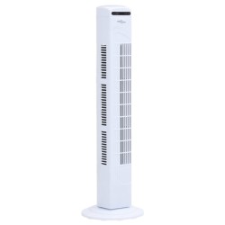 vidaXL Ventilatore a Torre con Telecomando e Timer Φ24x80 cm White