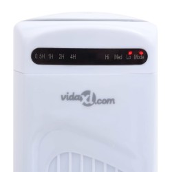 vidaXL Ventilatore a Torre con Telecomando e Timer Φ24x80 cm White