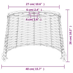 vidaXL Paralume da Soffitto Bianco Ø40x26 cm in Vimini