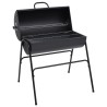 vidaXL Barbecue a Barile 2 Griglie di Cottura Nero 80x95x90 cm Acciaio