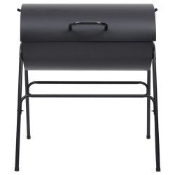 vidaXL Barbecue a Barile 2 Griglie di Cottura Nero 80x95x90 cm Acciaio