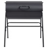 vidaXL Barbecue a Barile 2 Griglie di Cottura Nero 80x95x90 cm Acciaio