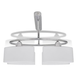 vidaXL Lampada da Soffitto Ellissoidale Vetro Paralume 4 Lampadine E14