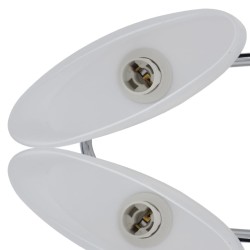 vidaXL Lampada da Soffitto Ellissoidale Vetro Paralume 4 Lampadine E14