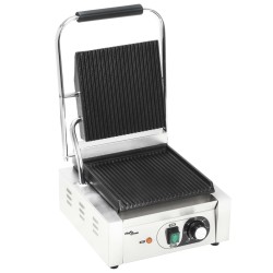 vidaXL Griglia per Panini Scanalata in Acciaio Inox 1800W 31x30,5x20cm