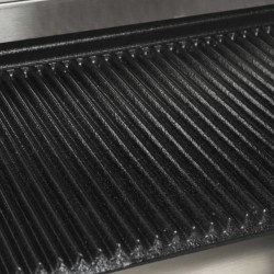 vidaXL Griglia per Panini Scanalata in Acciaio Inox 1800W 31x30,5x20cm