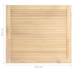 vidaXL Ante a Lamelle 2 pz in Legno Massello di Pino 39,5x49,4cm