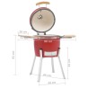 vidaXL Griglia Barbecue Kamado Affumicatore in Ceramica 81 cm