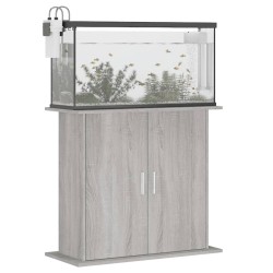 vidaXL Supporto Acquario 81x36x73cm in Legno ingegnerizzato Grigio Sonoma