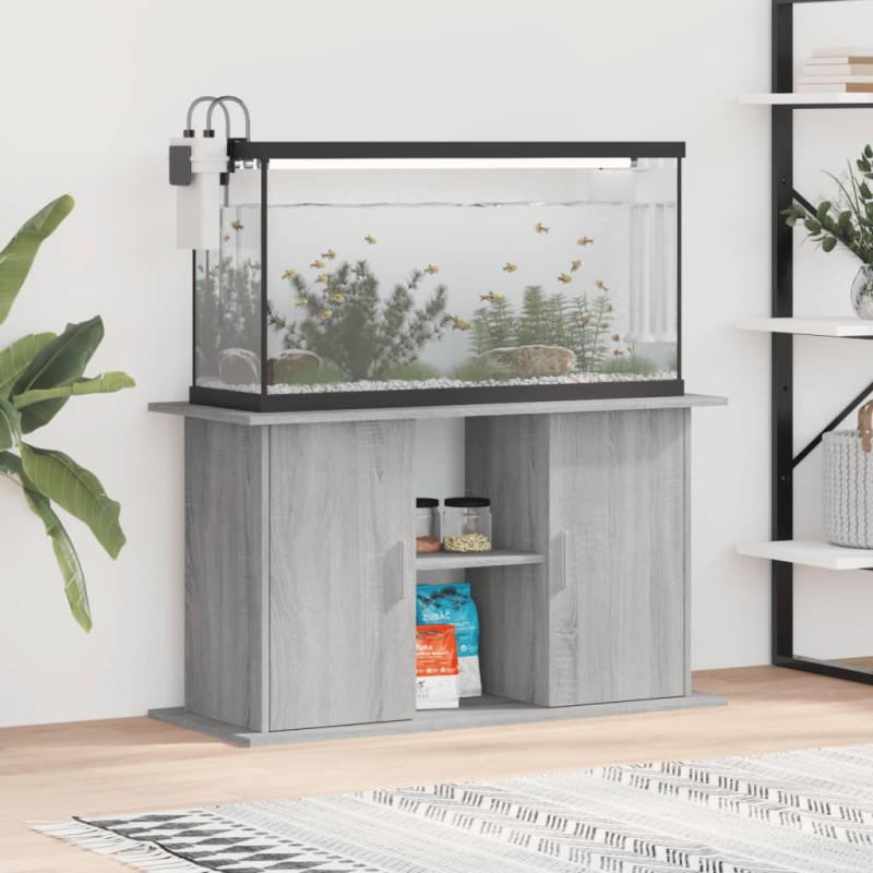 vidaXL Supporto Acquario 101x41x58 cm Legno ingegnerizzato Grigio Sonoma