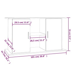 vidaXL Supporto Acquario 101x41x58 cm Legno ingegnerizzato Grigio Sonoma